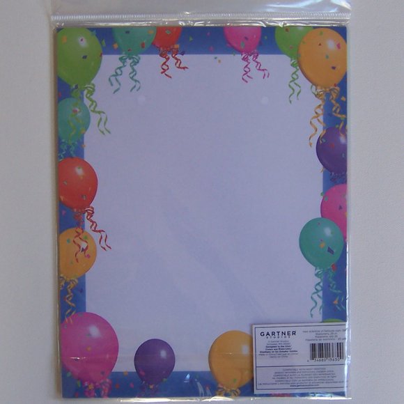 GARTNER STUDIOS Party Balloons Paper (25 sheets) - Picture 1 of 4